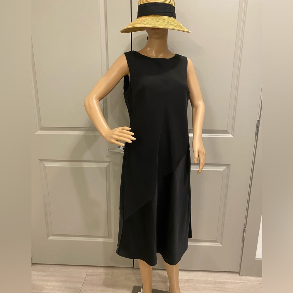 Talbots Petite Drape Neck Cocktail Dress, Size 12P - Picture 2 of 5
